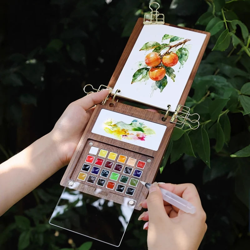 Portable Walnut Art Journal